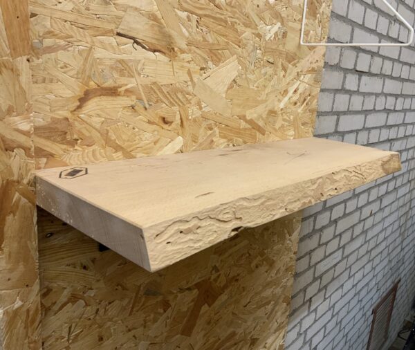 Outlet zwevende boomstam wandplank 75x+-23,5 x 4 cm