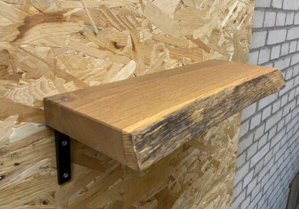 Outlet zwevende boomstam wandplank 45 x +-17,5 x 4 cm