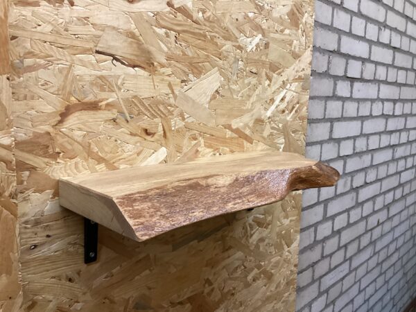 Outlet zwevende boomstam wandplank 50 x +-20 x 4 cm