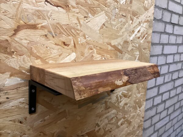 Outlet zwevende boomstam wandplank 36 x +-20 x 4 cm