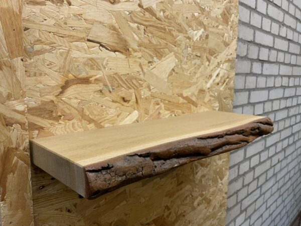 Outlet zwevende boomstam wandplank  60 x +-20 x 4 cm