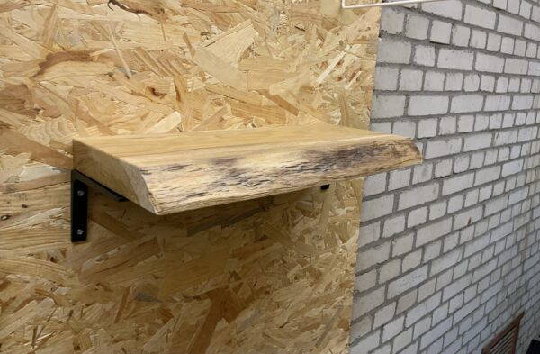 Outlet zwevende boomstam wandplank 50 x +-21,5 x 4 cm