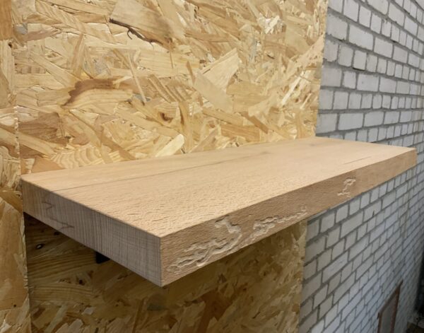 Outlet zwevende boomstam wandplank 75 x +- 24,5 x 4 cm